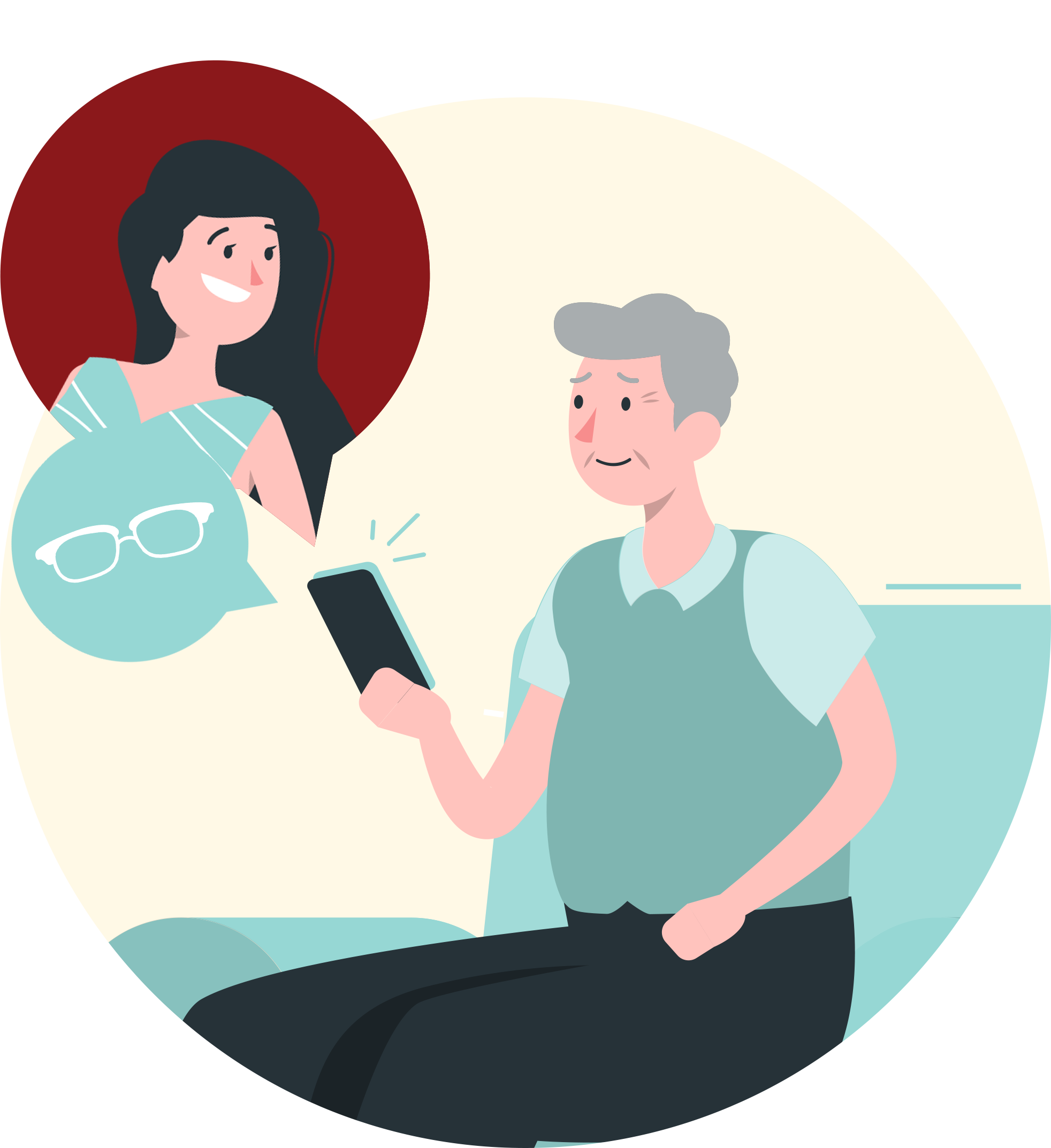 illustration graphique destinataire livraison 